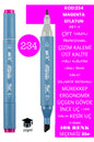 ÇİFT TARAFLI PROFESYONEL ÇİZİM KALEMİ KALICI MÜREKKEP ÜÇGEN GÖVDE İNCE UÇ 1 MM KESİK UÇ 2-6MM SKETCH