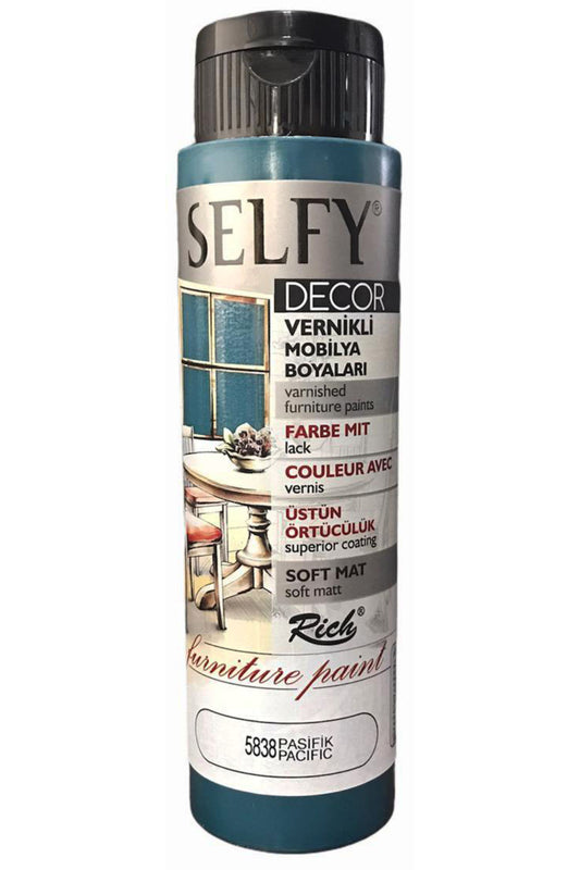 Rich Selfy Decor Vernikli Boya 500cc - Pasifik 5838