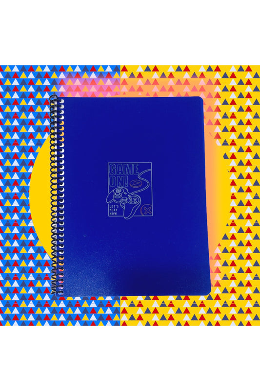 16x22 Cm 80 Yaprak Çizgisiz Plastik Kapak Telli Defter 60 Gram Beyaz Sayfa