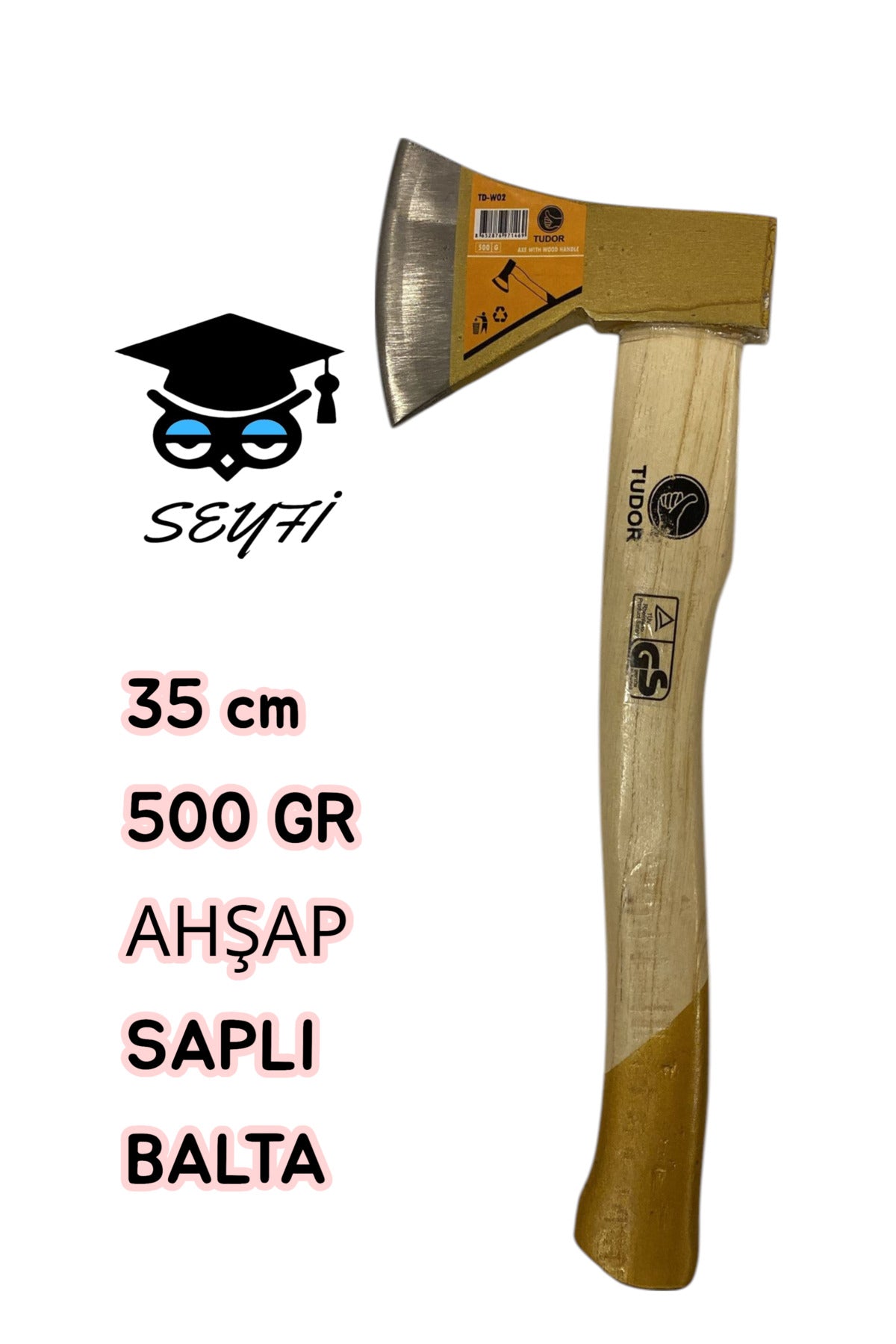 35 cm 500 GR AHŞAP SAPLI BALTA