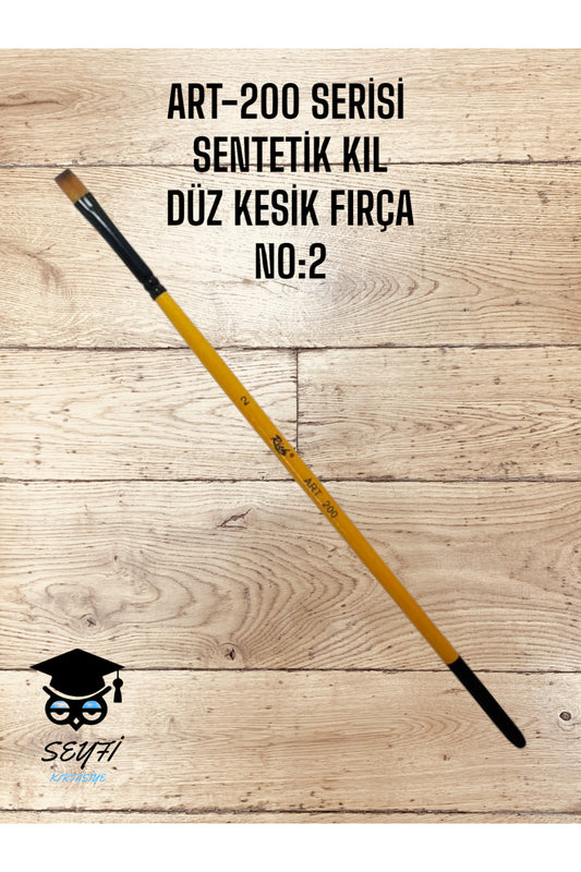 ART-200 SERİSİ SENTETİK DÜZ KESİK KIL FIRÇA NO:2