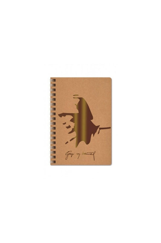 16,5x22,5 Cm 100 Yaprak Kareli Telli Atatürk Sert Karton Kapak Defter 70 Gr Krem Renk Kağıt