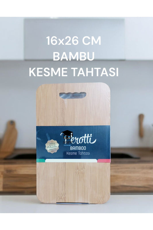 16X26 CM KESME TAHTASI BAMBU VERNİKLİ KALİTELİ MALZEME