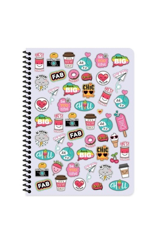 KARELİ 16x22 CM 80 YAPRAK PLASTİK KAPAK TELLİ DEFTER 60 GRAM BEYAZ SAYFA