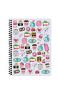KARELİ 16x22 CM 80 YAPRAK PLASTİK KAPAK TELLİ DEFTER 60 GRAM BEYAZ SAYFA