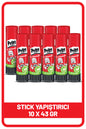 Stick Yapıştırıcı 43gr Büyük Boy - 10 Adet