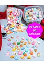 20 ADET 3D STİCKER KABARTMALI YAPIŞKANLI STİCKER FİGÜRLERİ