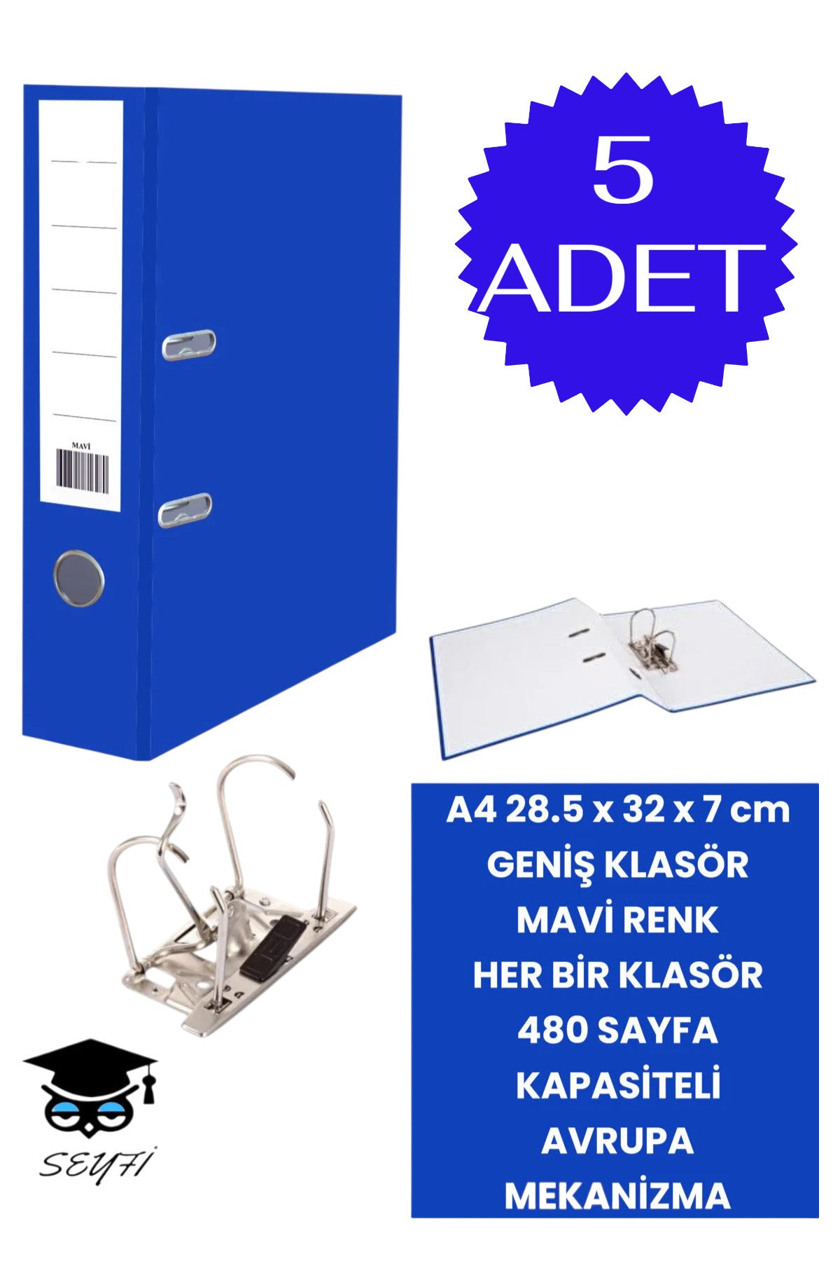A4 OFİS KLASÖRÜ BÜRO EVRAK DÜZENLEYİCİ KLASÖR ÇİFT METAL HALKA AVRUPA MEKANİZMA