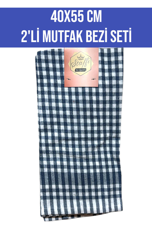 40x55 CM 2'Lİ MUTFAK TEMİZLİK BEZİ SETİ