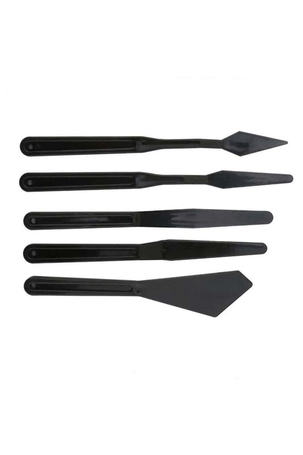 Plastik Spatül Set 5'li Siyah
