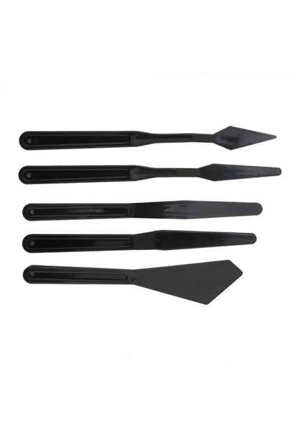 Plastik Spatül Set 5'li Siyah
