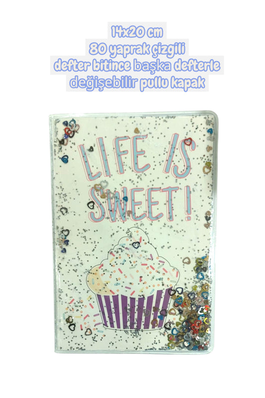 14x20 cm 80 yaprak çizgili defter bitince başka defterle değişebilir pullu kapak