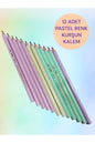 12 ADET PASTEL RENK KURŞUN KALEM