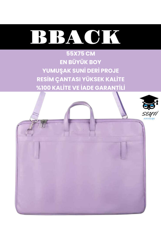 55X75 CM YUMUŞAK SUNİ DERİ PROJE-RESİM ÇANTASI YÜKSEK KALİTE %100 KALİTE VE İADE GARANTİLİ