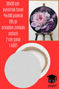 30X30 CM yuvarlak tuval %100 pamuk 285 gr arkadan zımbalı astarlı 2 cm şase 1 ADET