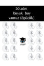 20 adet büyük boy vantuz (öpücük)