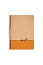 20x28 Cm 100 Sayfa Çizgisiz Telli Defter Kraft Kapak 70 Gr Krem Rengi Kağıt