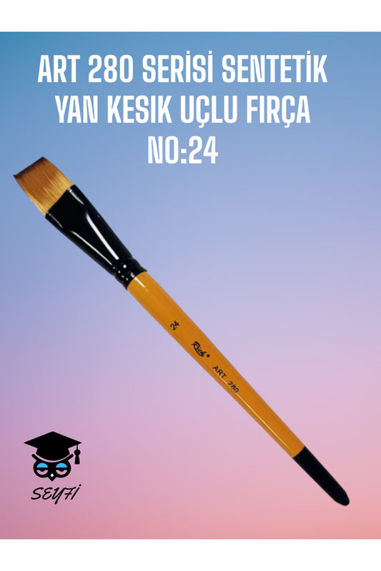 N0:24 ART 280 SERİSİ SENTETİK YAN KESIK UÇLU FIRÇA