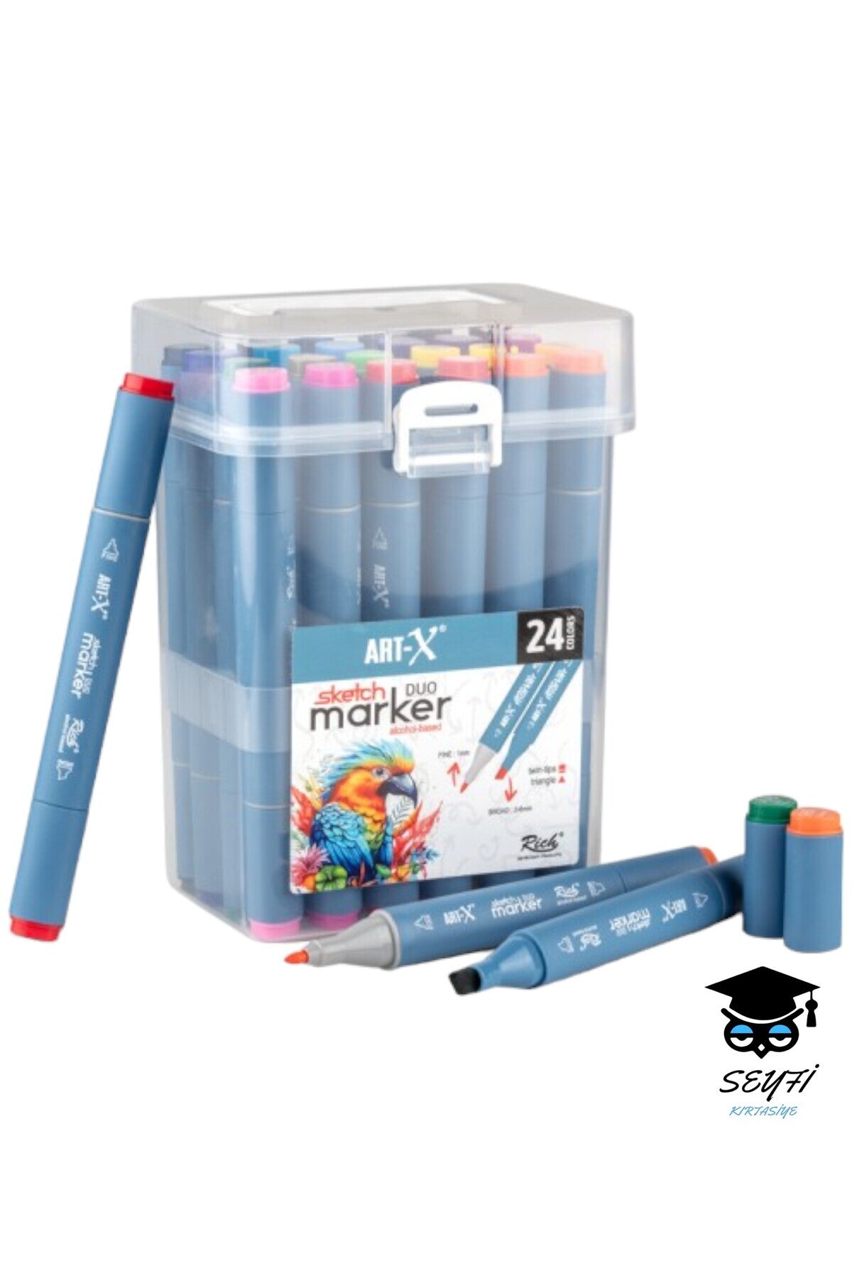 SKETCH MARKER ÇİFT TARAFLI ÇİZİM KALEM SETİ ART-X RİCH YÜKSEK KALİTE KALICI MÜREKKEP İADE GARANTİLİ