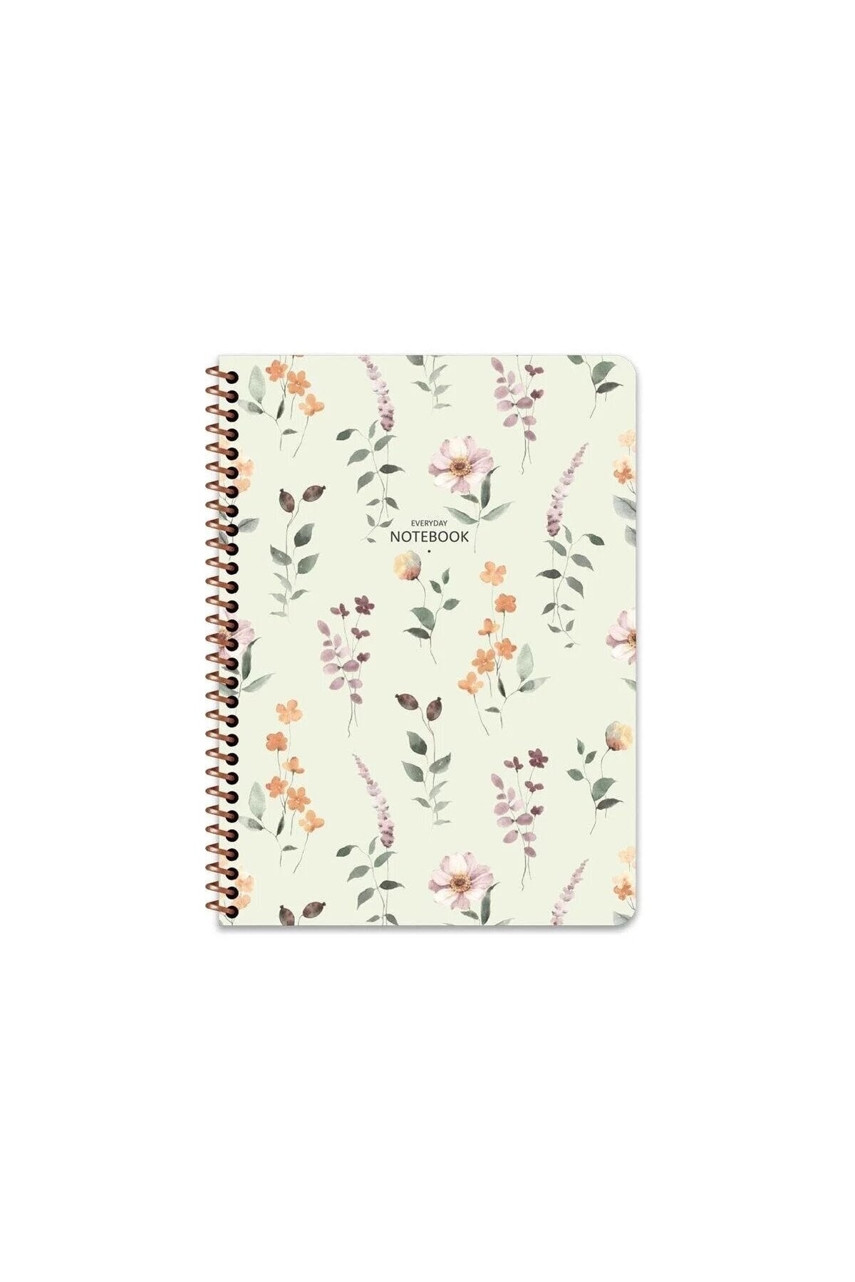 ÇİZGİLİ 16x22 CM 80 YAPRAK KARTON KAPAK TELLİ DEFTER 60 GRAM BEYAZ SAYFA ÇİÇEK