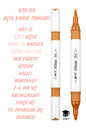 ART-X ÇİFT UÇLU AKRİLİK MARKER ÇİZİM KALEMİ HER YÜZEYE UYGUN KALICI MÜREKKEP 1-6 MM UÇ KALINLIKLARI