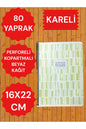 KARELİ 16X22 80 YAPRAK TELLİ DEFTER KARTON KAPAK PERFORELİ