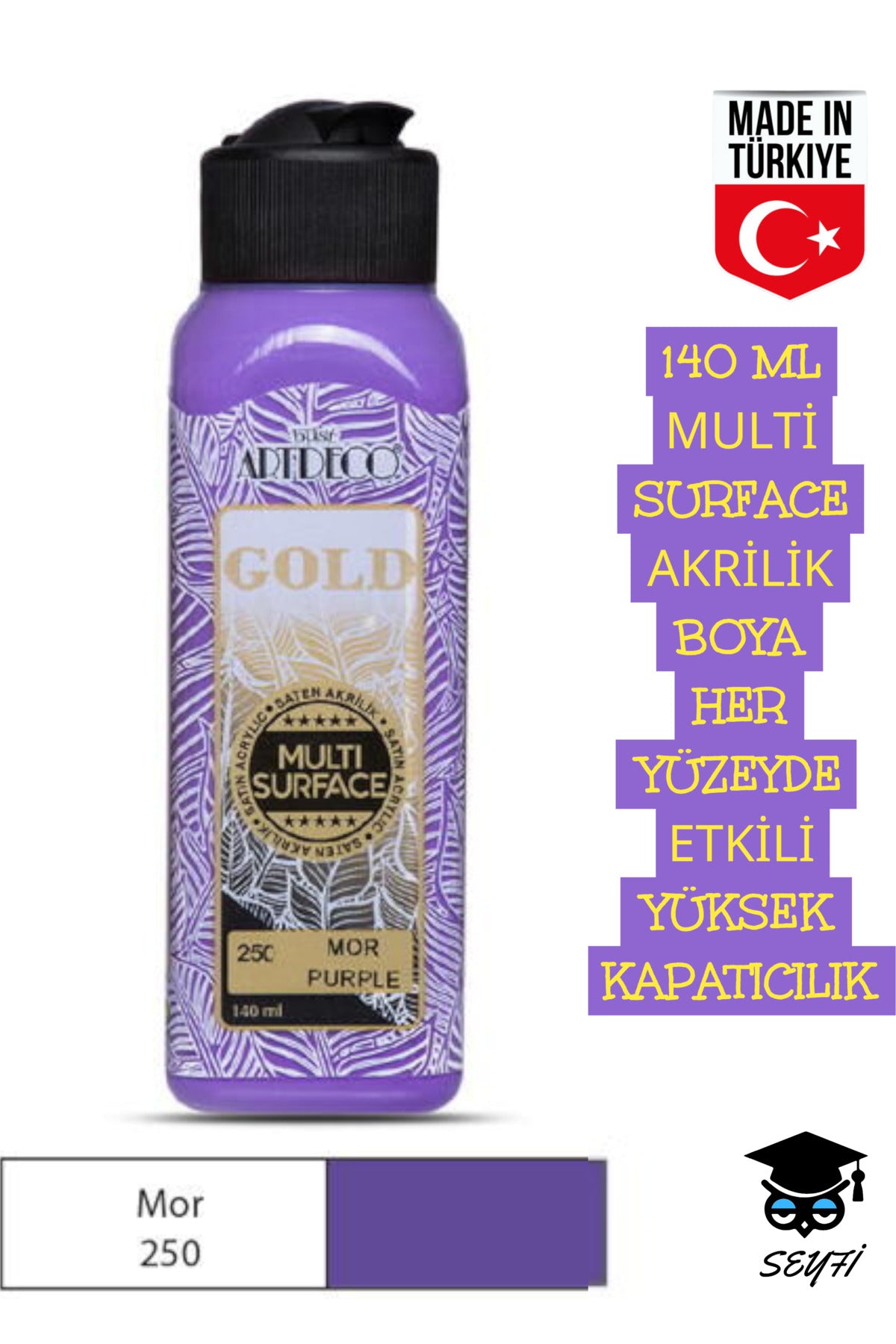 140 ML MULTİ SURFACE AKRİLİK BOYA HER YÜZEYDE ETKİLİ YÜKSEK KAPATICILIK