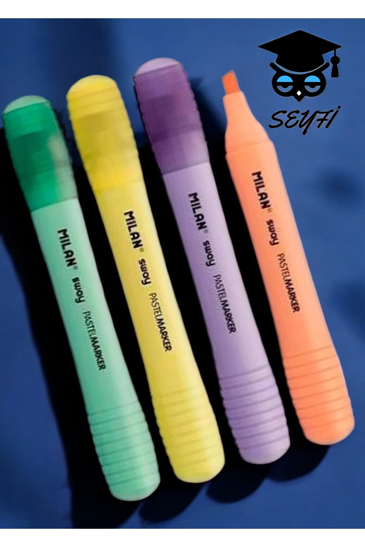 FOSFORLU KALEM 4 RENK PASTEL RENKLER MİLAN KALİTESİ MADE İN SPAİN