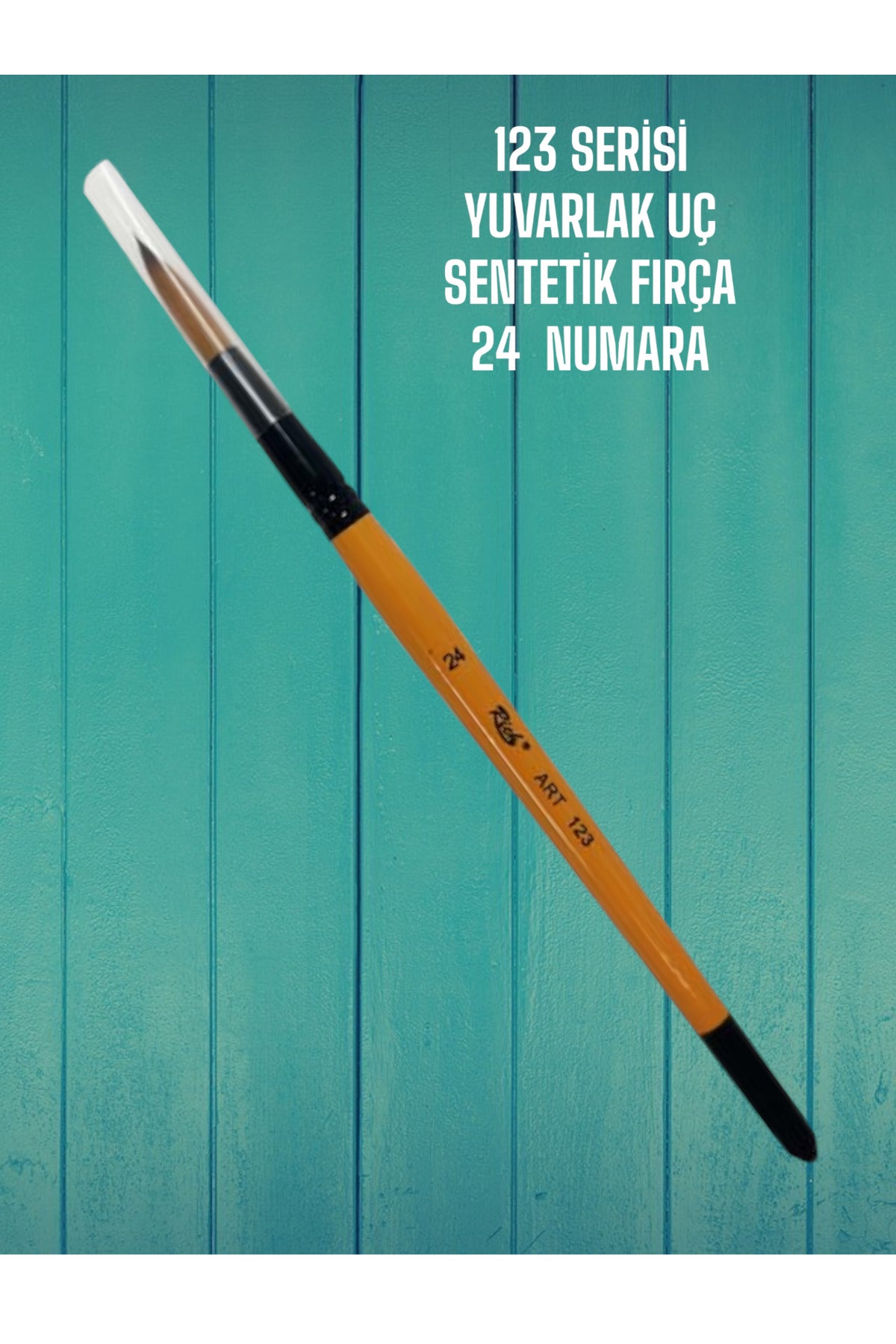 24 Numara 123 Serisi Yuvarlak Uç Fırça Sentetik Kıl
