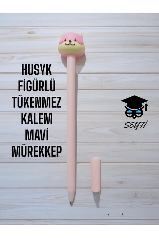 HUSYK FİGÜRLÜ TÜKENMEZ KALEM MAVİ MÜREKKEP