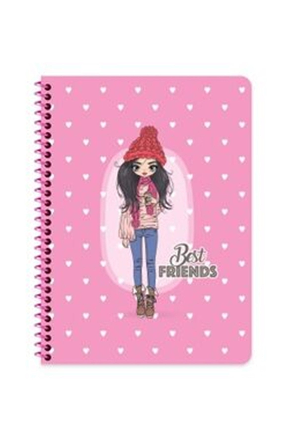 16x22 Cm Çizgisiz 80 Yaprak Telli Defter Karton Kapak 60 Gr Beyaz Sayfa Best Friends