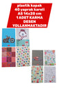 plastik kapak 14X20 CM A5 ebat 40 yaprak kareli defter 1 adet karma desen yollanmaktadır