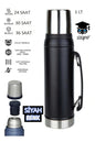 1000 ML çelik termos çift katmanlı sızdırmaz bpa free 30 saat soğuk tutma