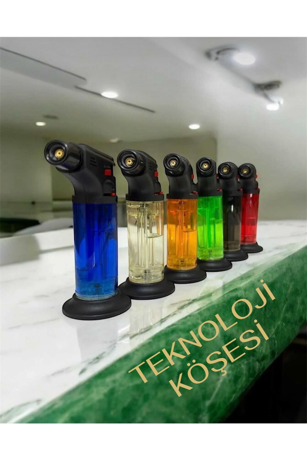 Ayaklı Vantuzlu Doldurulabilir Depolu 1300 Derece Torch Pürmüz Çakmak Mjt