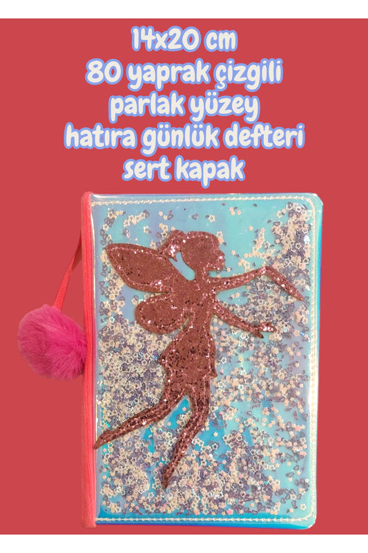 14x20 cm 80 yaprak çizgili parlak yüzey hatıra günlük defteri sert kapak