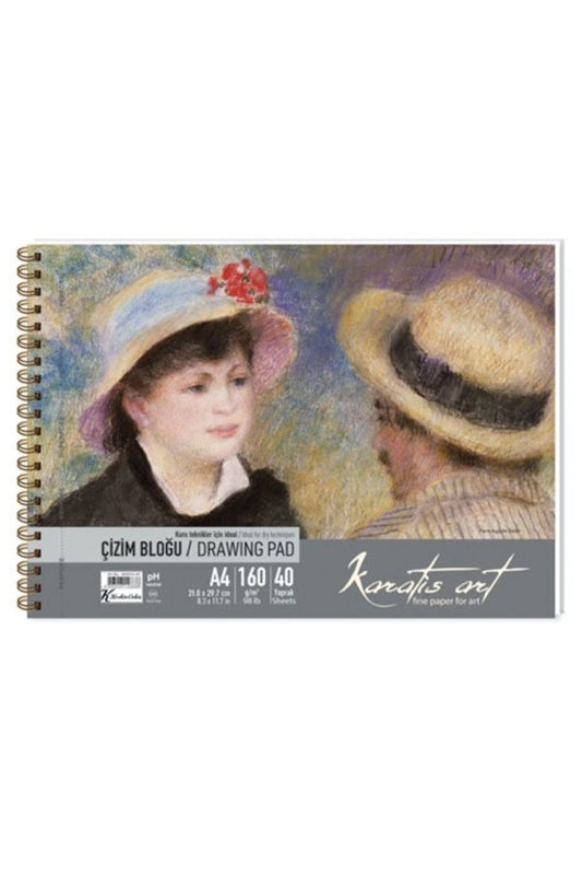 160gr A4 40 Yp. Spiralli Çizim Blok