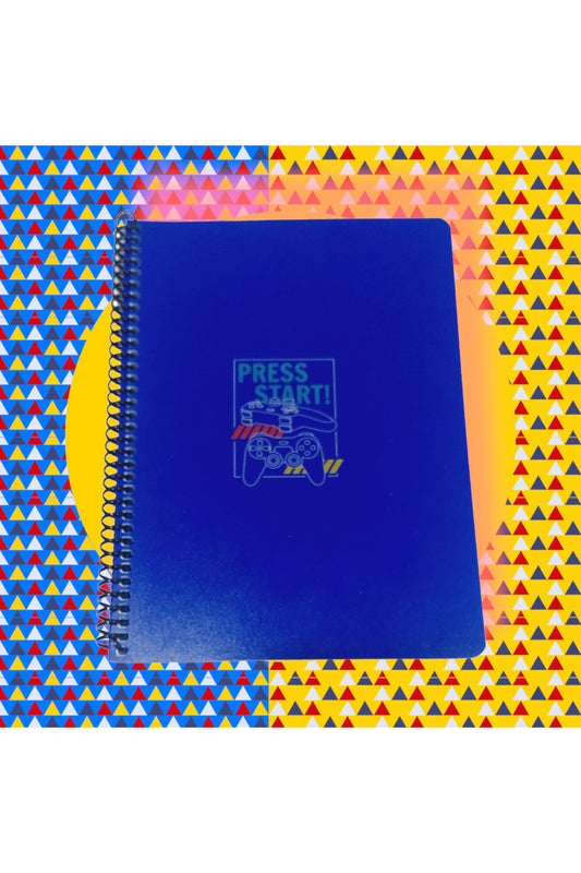 16x22 Cm 80 Yaprak Çizgisiz Plastik Kapak Telli Defter 60 Gram Beyaz Sayfa