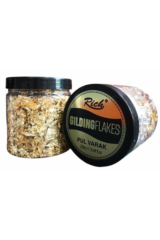 Gilding Flakes Pul Varak 250 Cc Altın FLKS-0170, one size