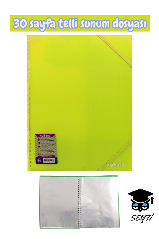 a4 ebat spiralli sunum dosyası 30 yaprak plastik kapak