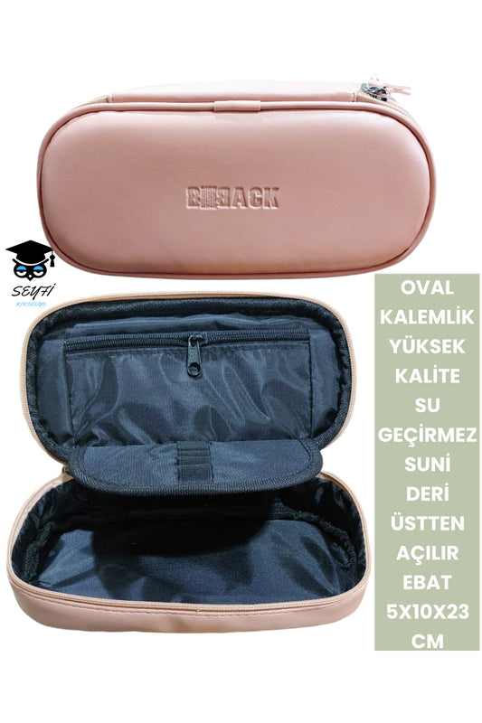 Oval Kalemlik Üstten Açılır Kaliteli Su Geçirmez Kumaş 5x10x23 cm kalem çantası kalem kutusu