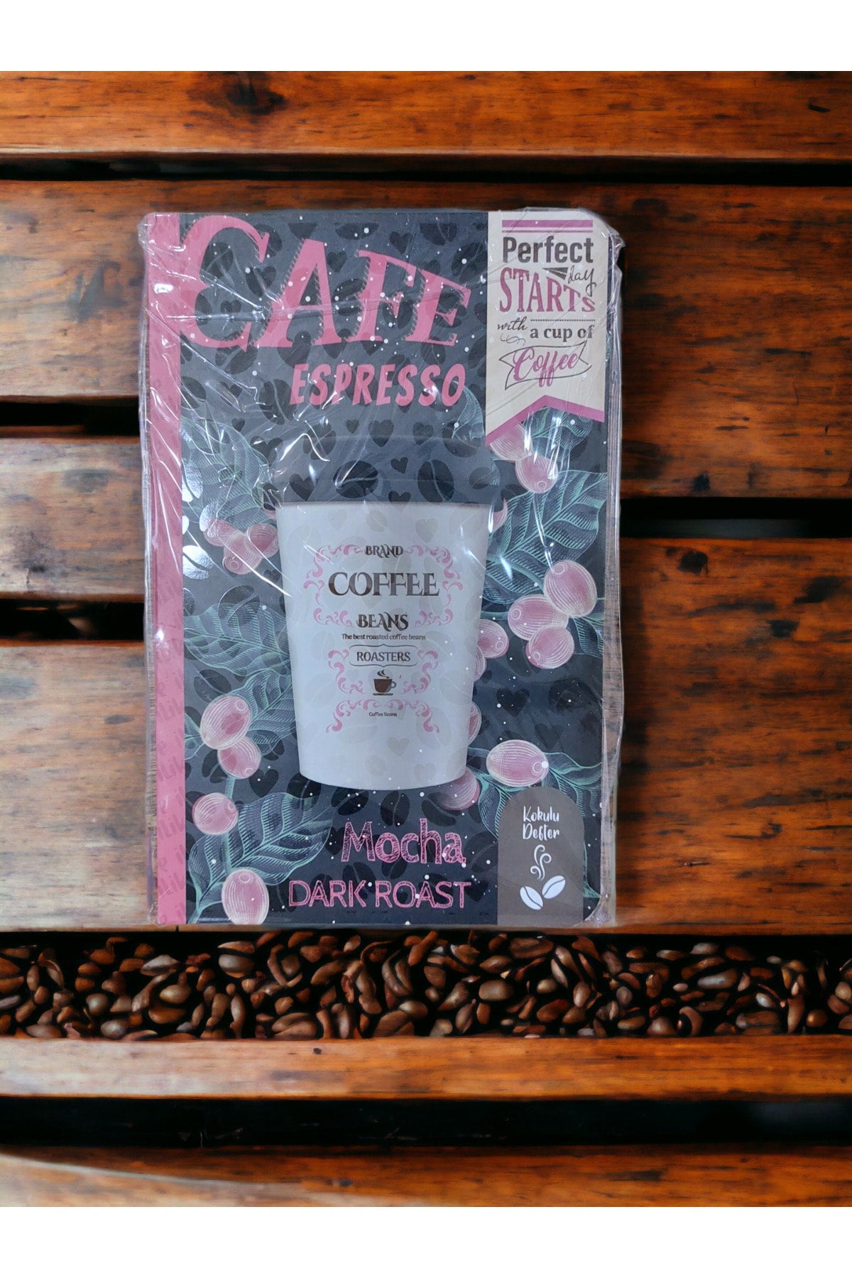 12,5x19,5 CM 112 SAYFA ÇİZGİLİ KOKULU DEFTER KARTON KAPAK KREM RENK KAĞIT