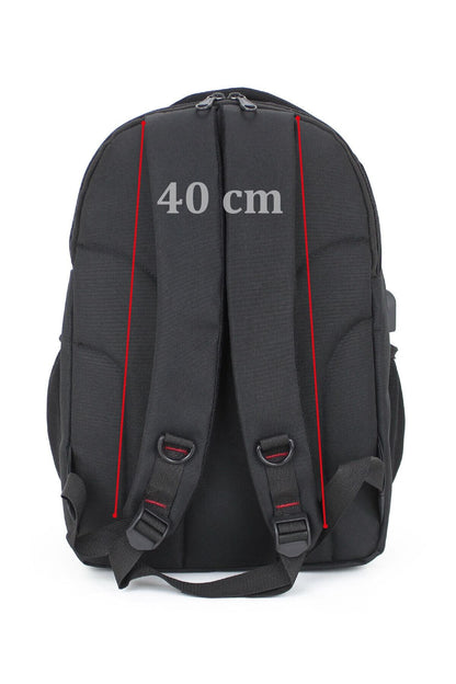 YÜKSEK KALİTE SIRT ÇANTASI SU GEÇİRMEZ DENYE KUMAŞ LAPTOP BÖLMELİ KORUYUCU PEDLİ 47X32X16,5 CM