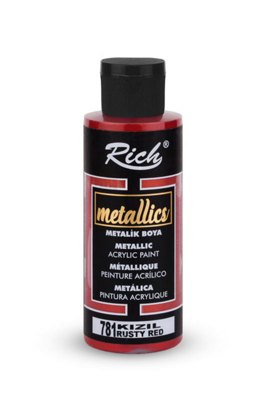 Metalik Akrilik Boya 120cc. N:781 Kızıl