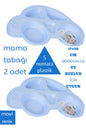 mama tabağı 2 adet 17x30 CM MİKRODALGA VE BUZLUK İÇİN UYGUN 5 numara plastik