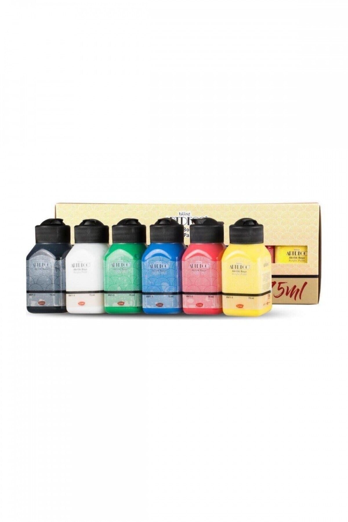 Canlı Renkler 6x75ml Akrilik Boya Seti