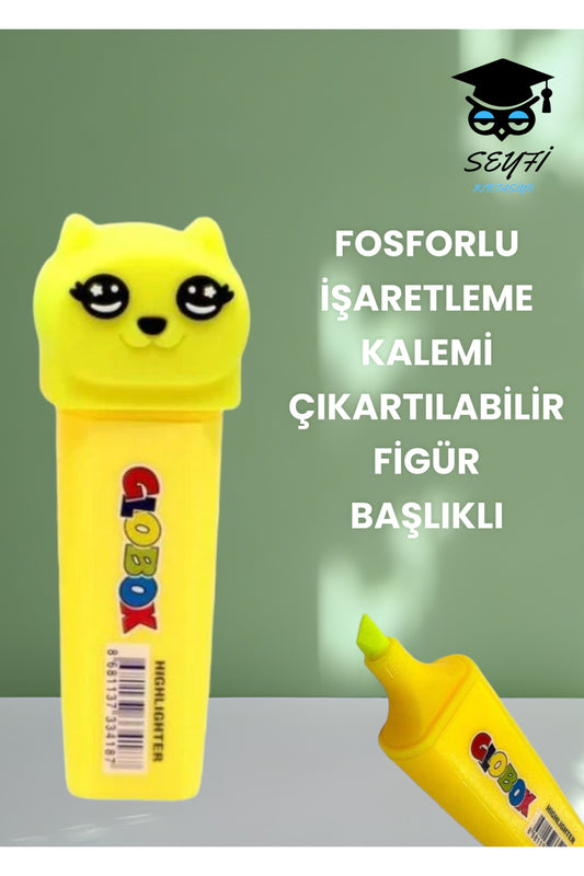 FOSFORLU İŞARETLEME KALEMİ ÇIKARTILABİLİR FİGÜR BAŞLIKLI