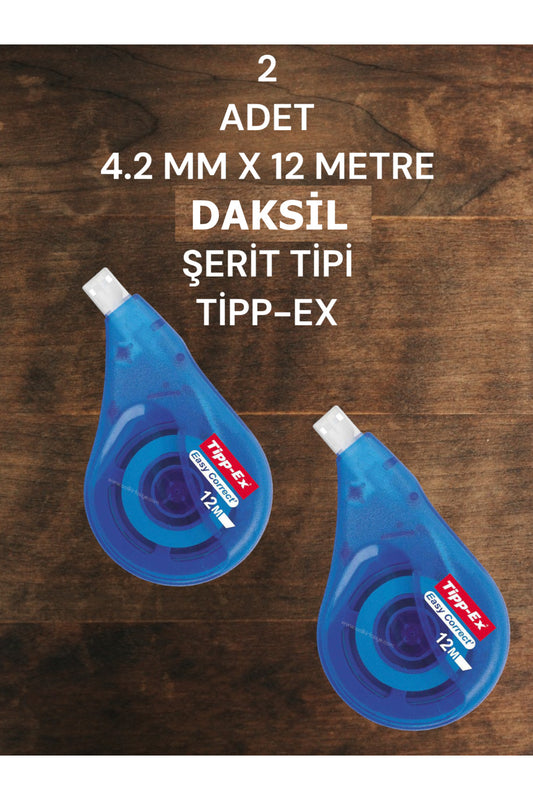 2 ADET 4.2 MM X 12 METRE SIVI SİLİCİ ŞERİT TİPİ TİPP-EX
