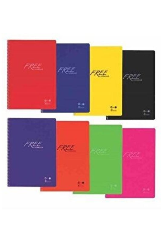 Keskin Color Spiralli Defter Free Plastik Kapak Kareli 200