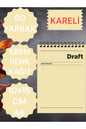 KARELİ 10X15 CM A6 ÜSTTEN AÇILIR NOT DEFTERİ KREM RENK KAĞIT 60 YAPRAK