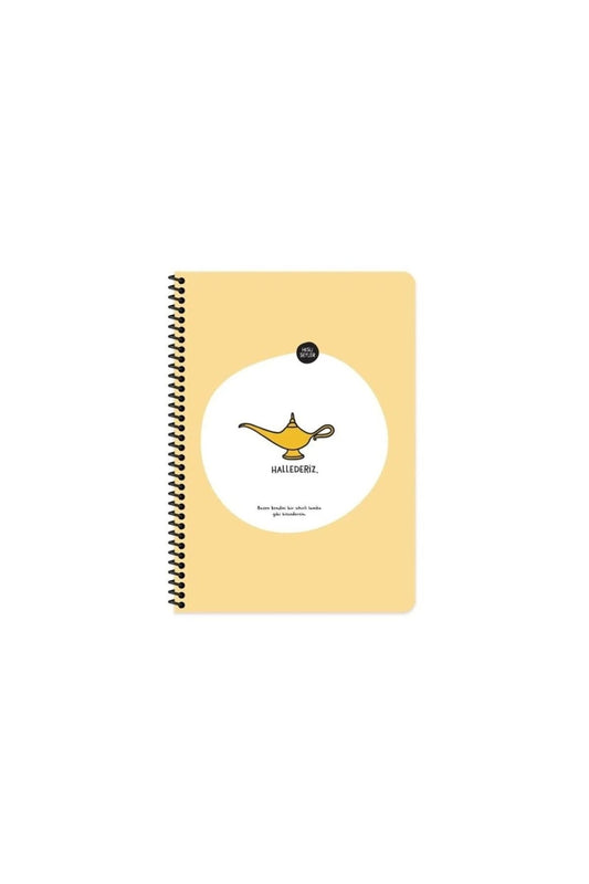 Keskin A4 Çizgili Spiralli Stickerli Defter Hallederiz 80yp
